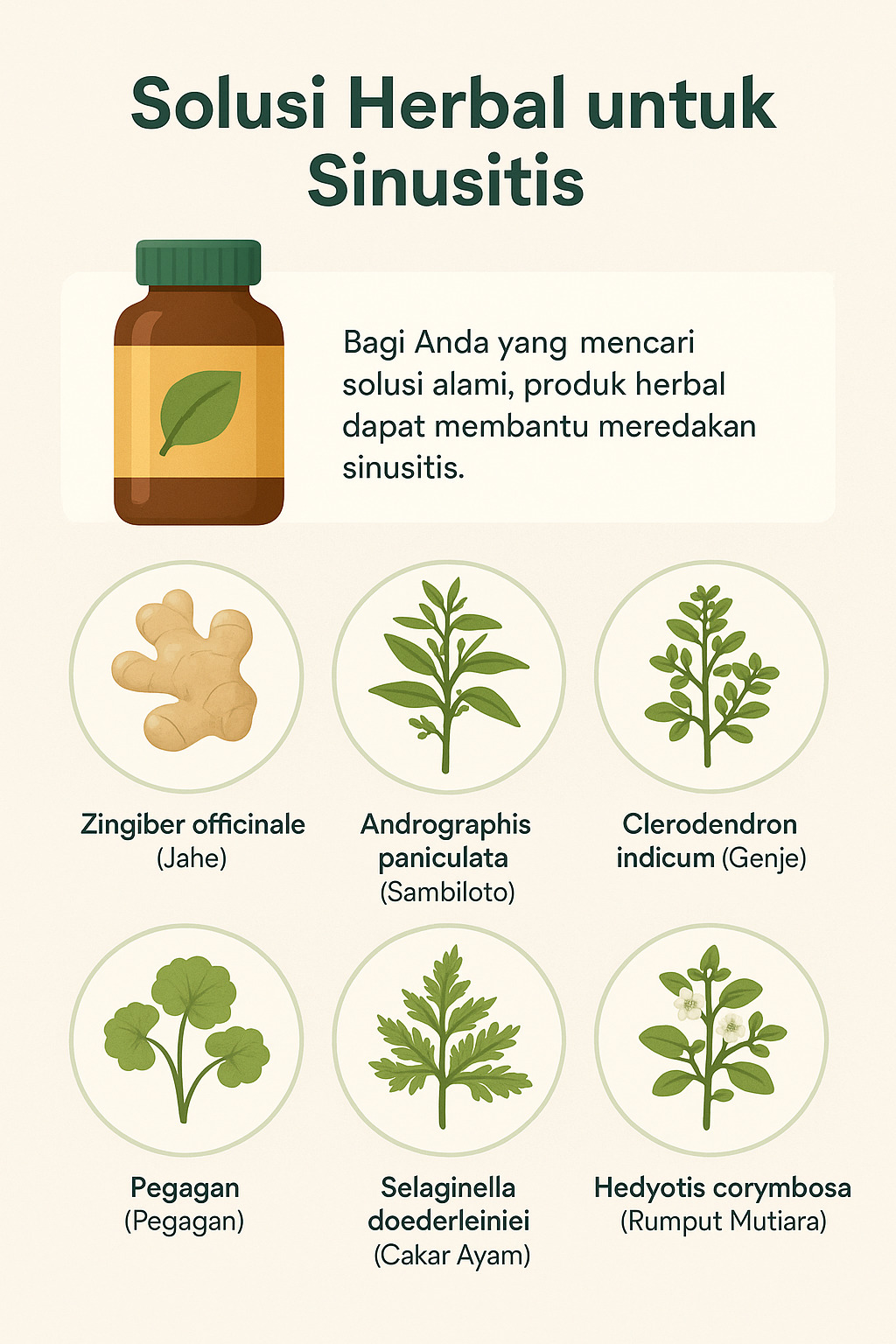 gambar infografis solusi herbal untuk sinusitis
