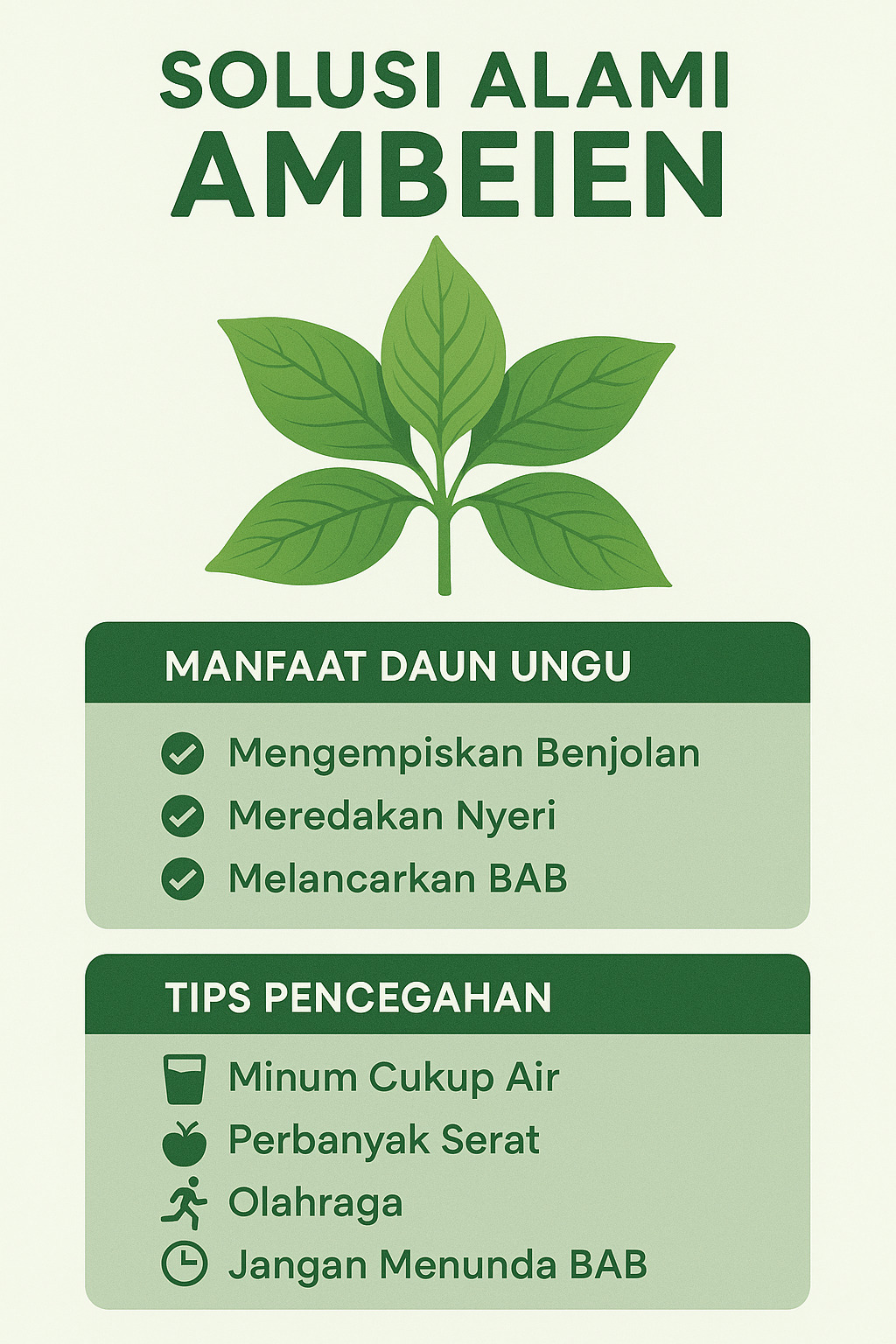 infografis solusi alami ambeien