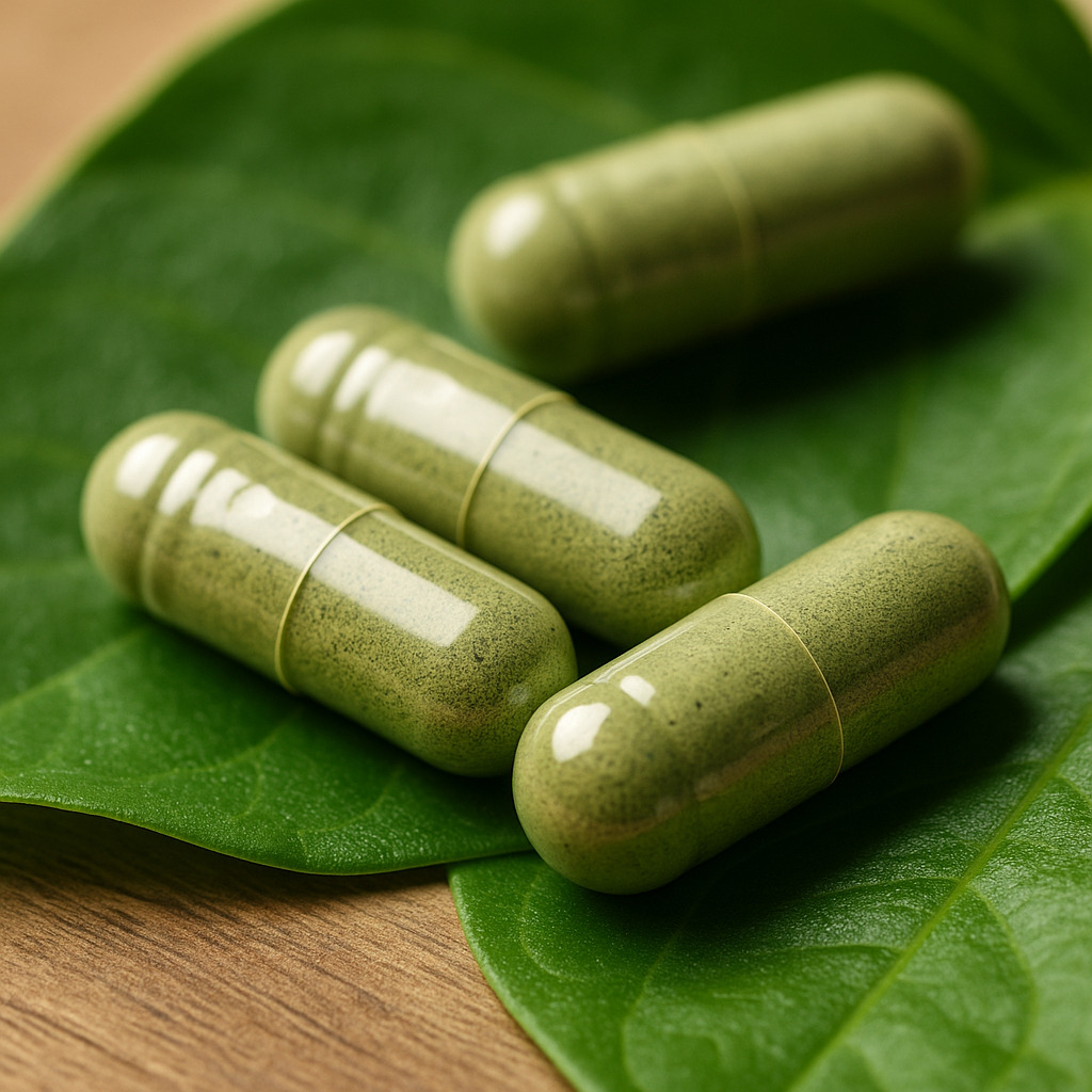 gambar ilustrasi kapsul berisi ekstrak herbal tradisional