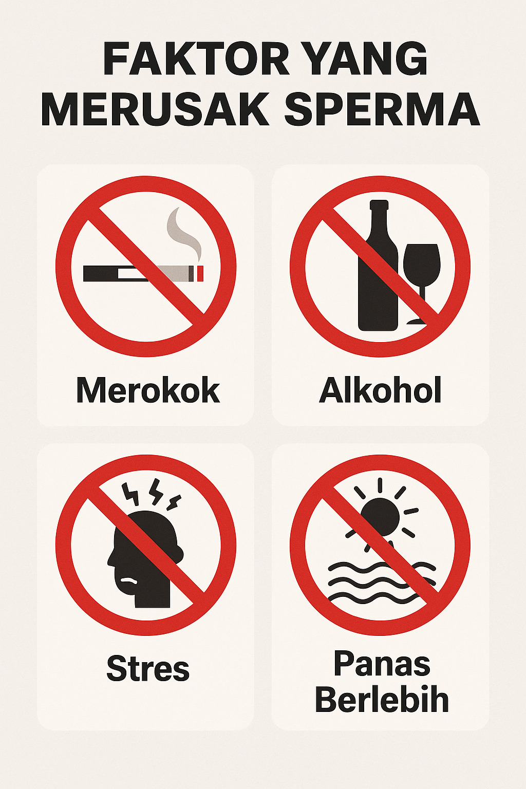 infografis 4 faktor yang merusak sperma