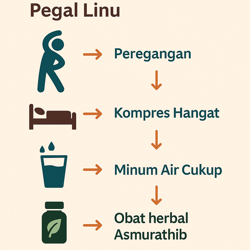infografis tahap-tahap mengatasi pegal linu