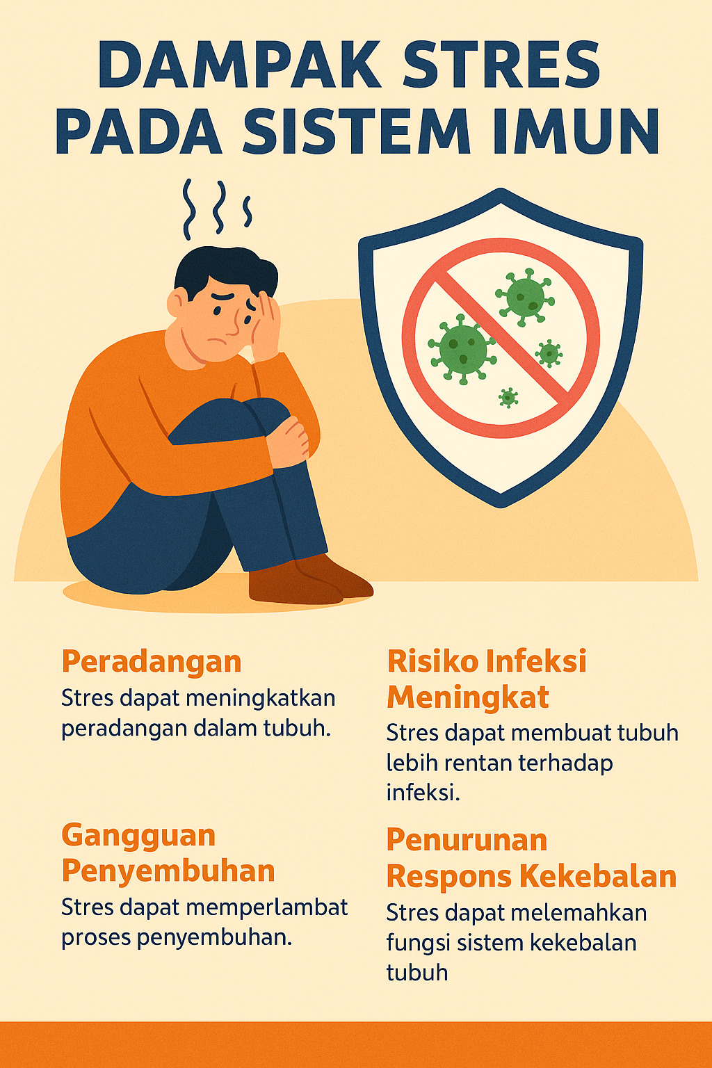 Infografis Dampak Stres pada sistem imun