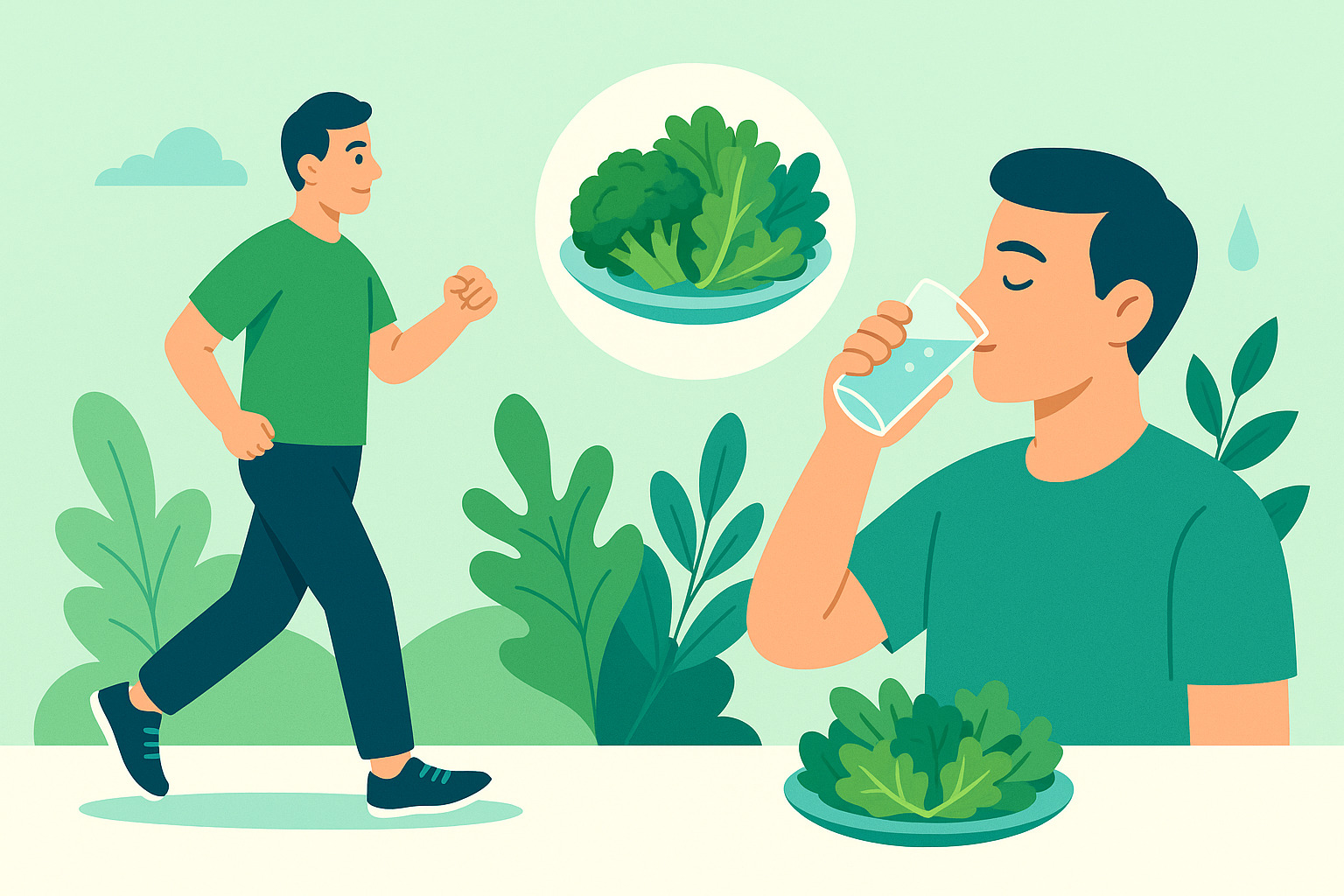 gambar ilustrasi gaya hidup sehat