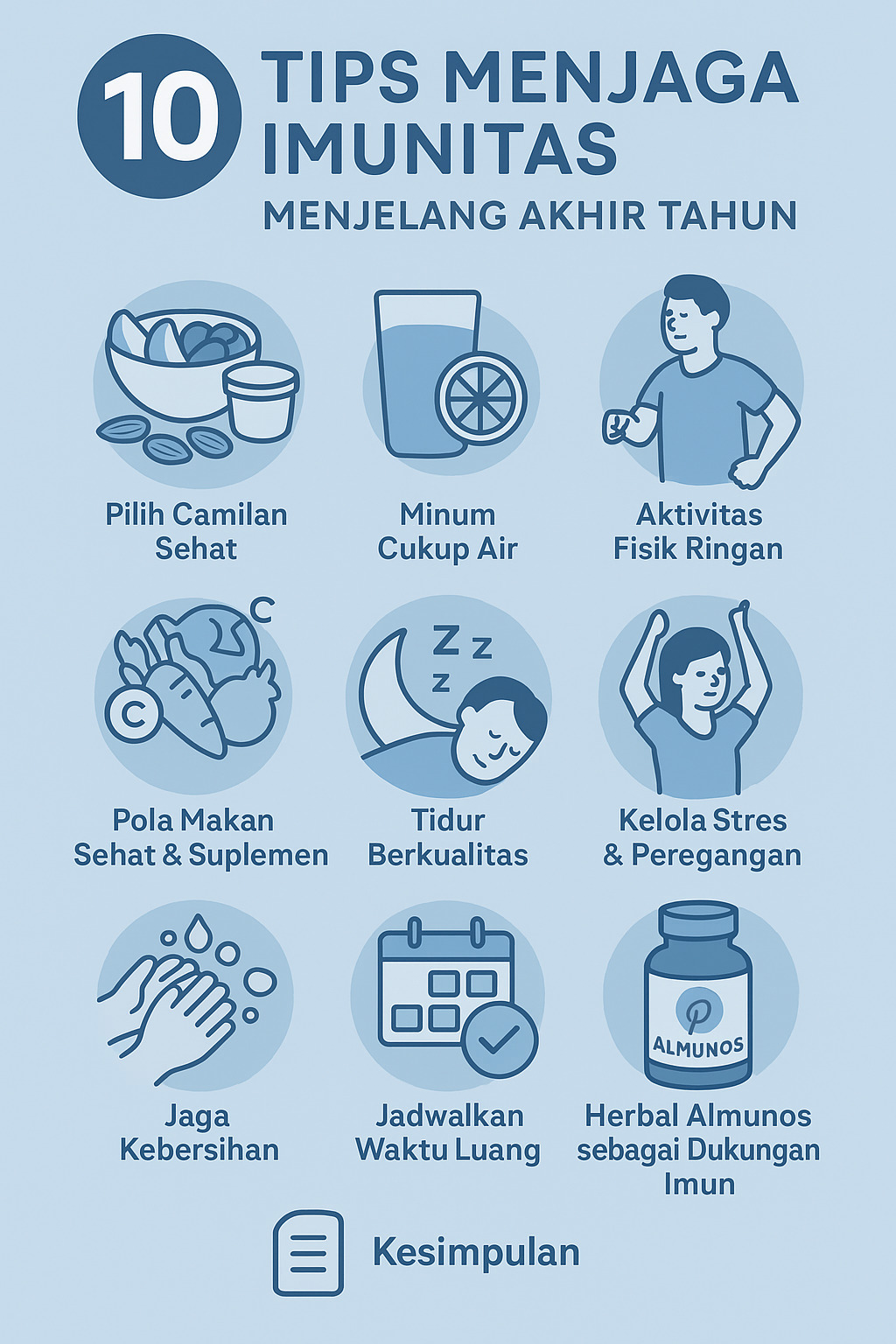 infografis 10 tips menjaga imunitas