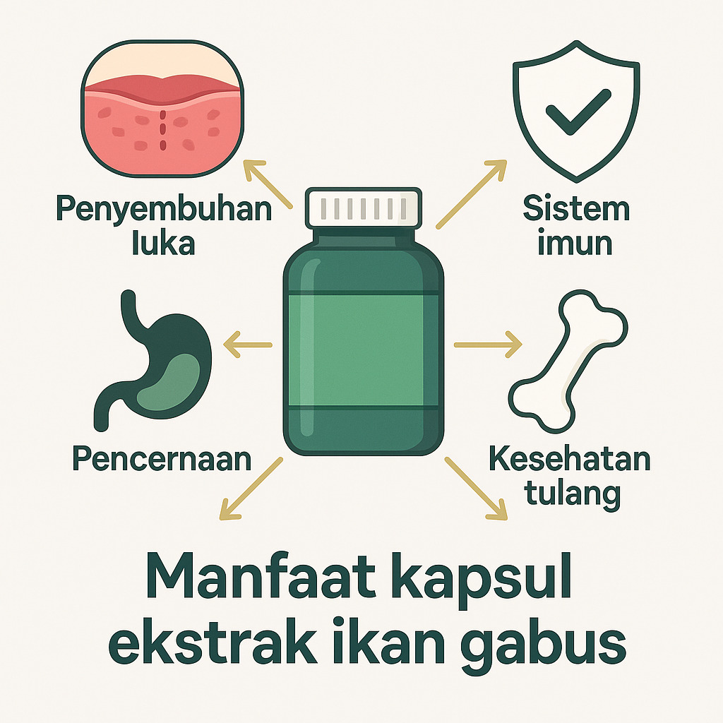 infografis manfaat kapsul ekstrak ikan gabus