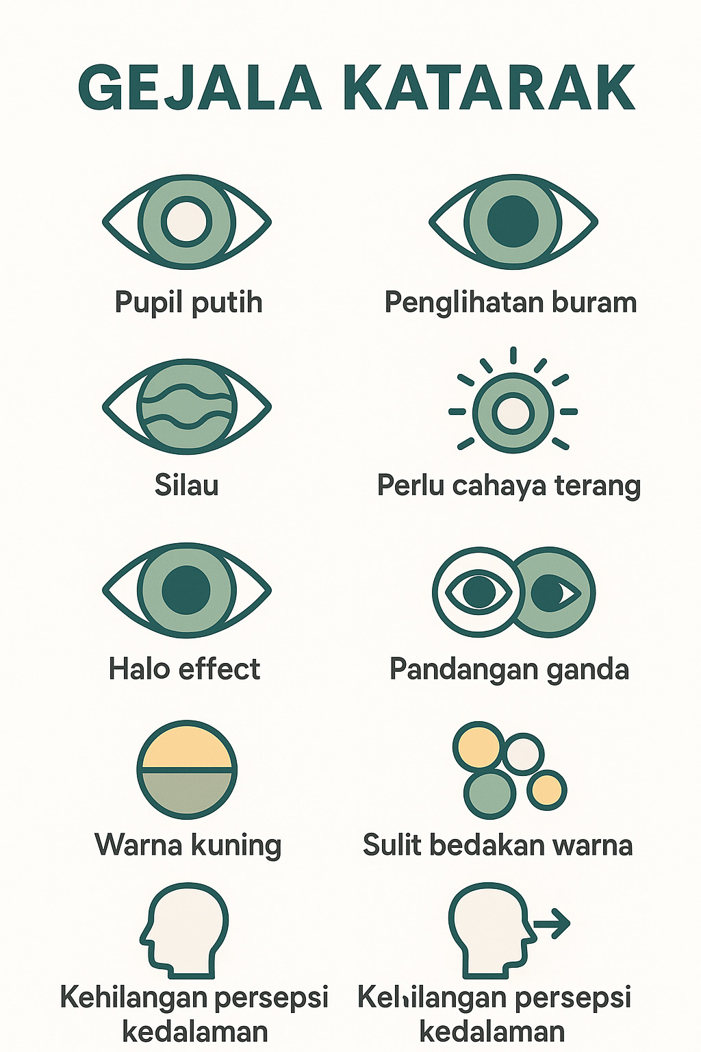 Ilustrasi gambar gejala katarak