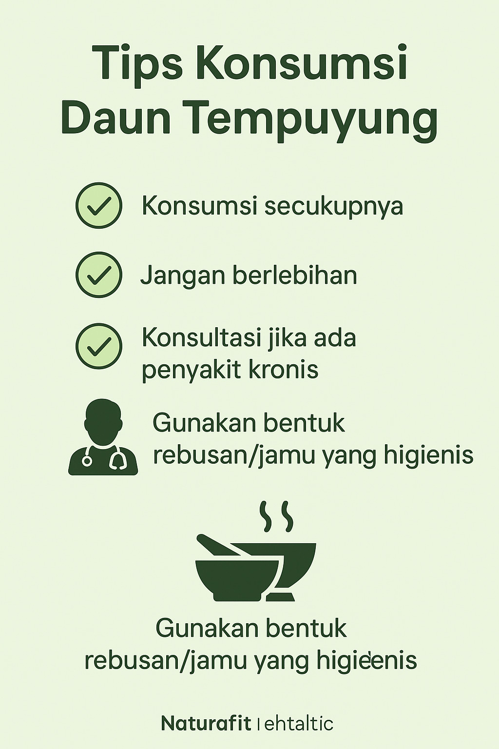 Infografis; Tips konsumsi daun tempuyung