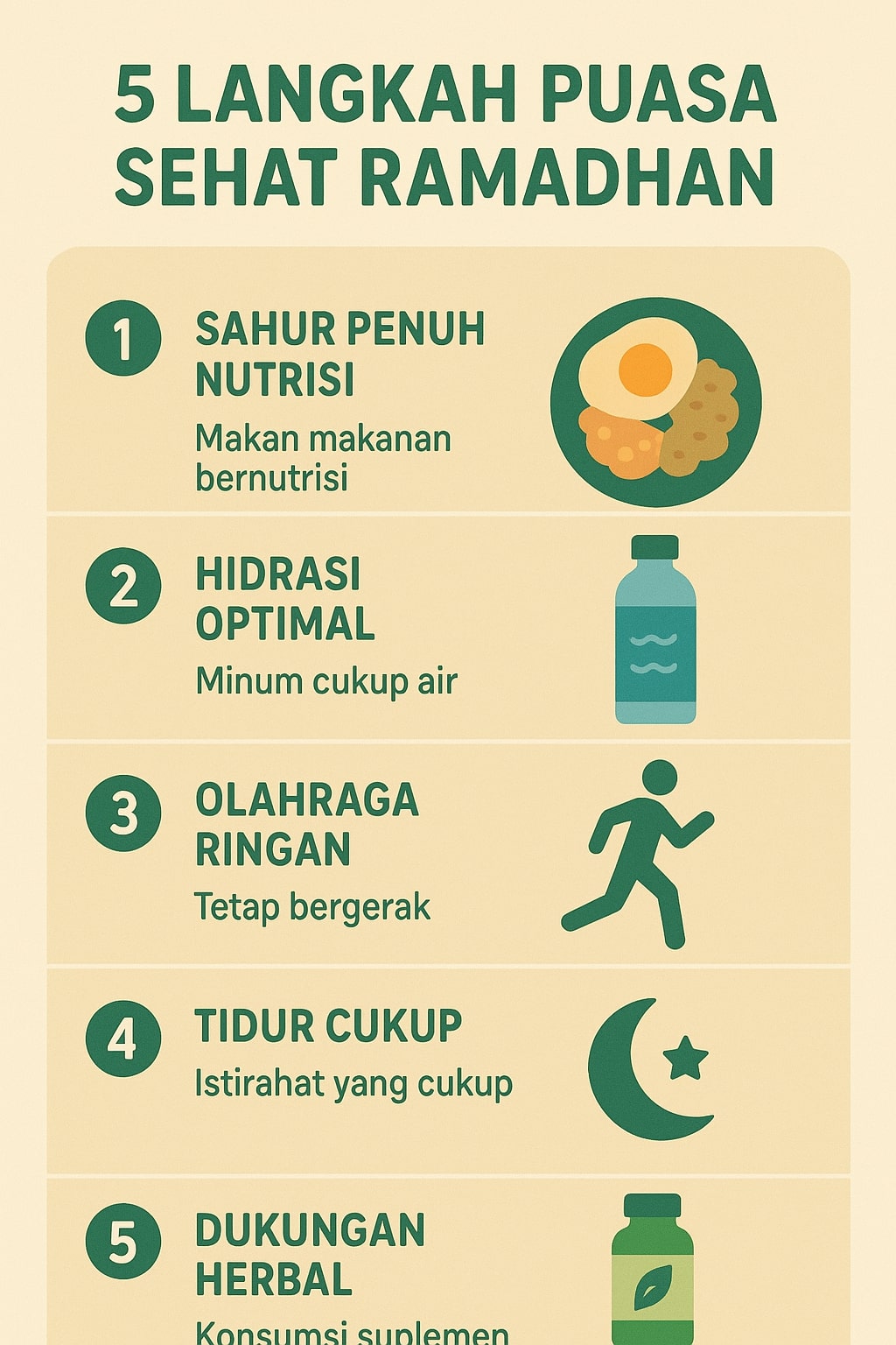 infografis cara agar tetap fit saat puasa