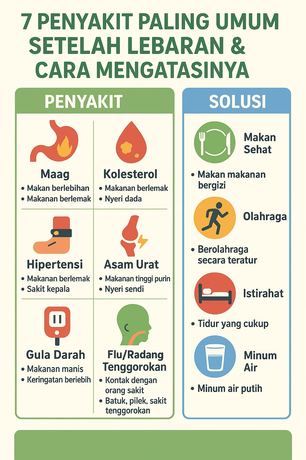 infografis penyakit setelah lebaran