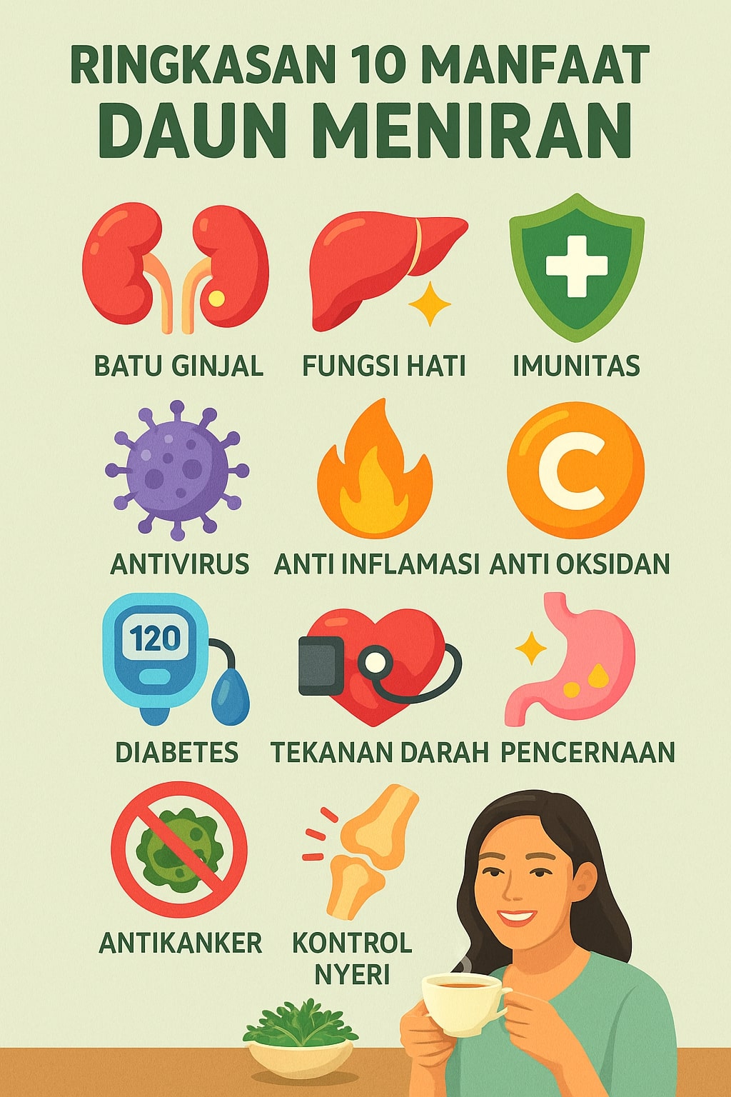 infografis Manfaat daun meniran