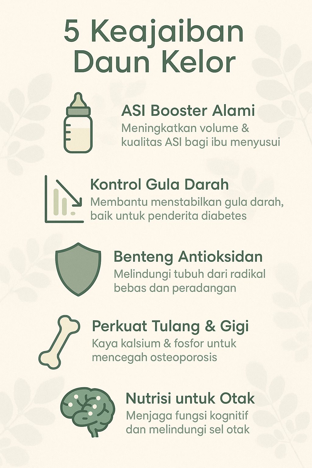 infografis khasiat daun kelor