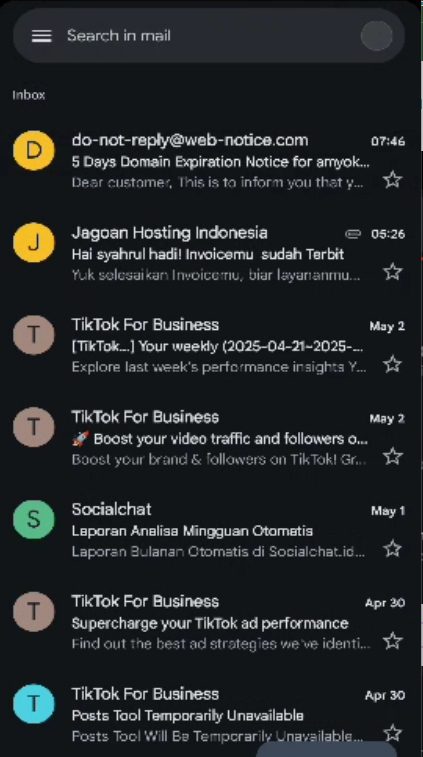Cara membuka email naturafit 23 Screenshot 42
