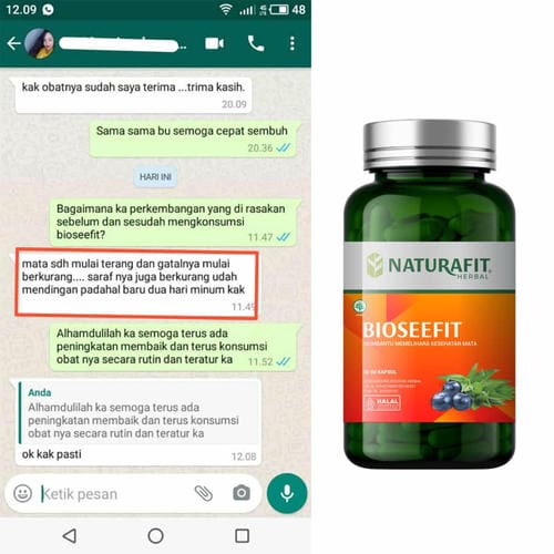 Testimoni Bioseefit untuk mata menjadi terang