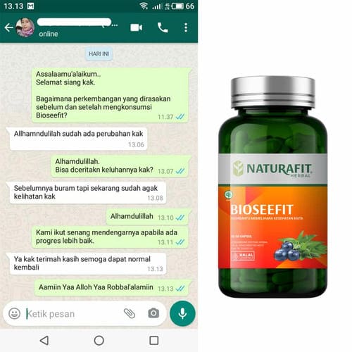 Testimoni Naturafit Bioseefit untuk mata buram