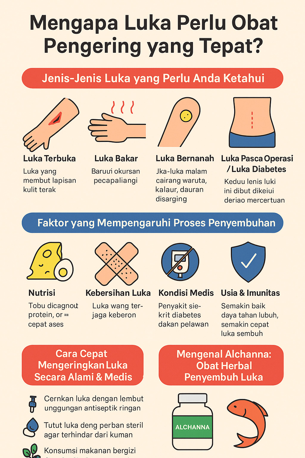 infografis luka perlu obat pengering