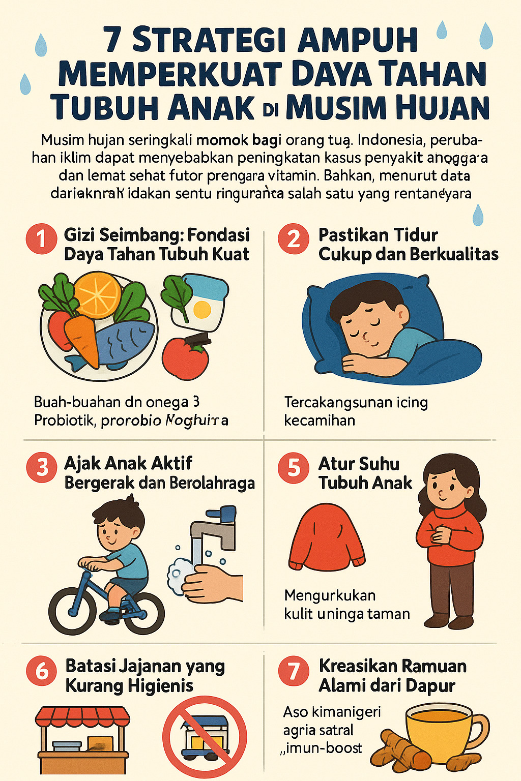 gambar infografis 7 strategi ampuh memperkuat daya tahan tubuh anak anak
