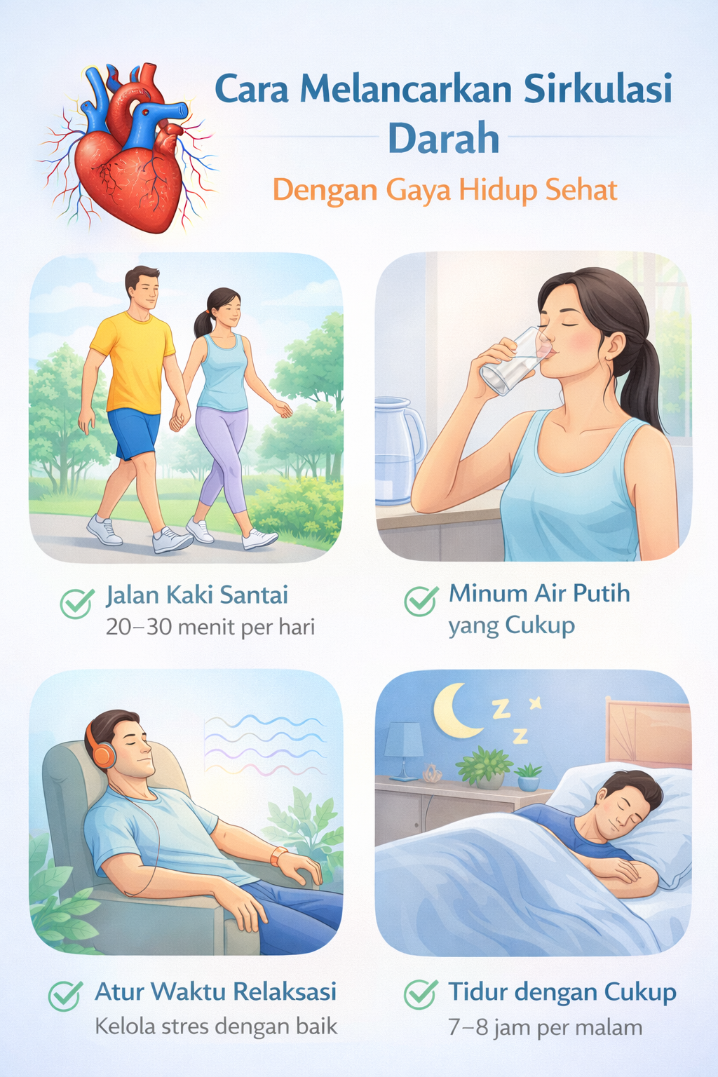 Cara melancarkan sirkulasi darah sehat