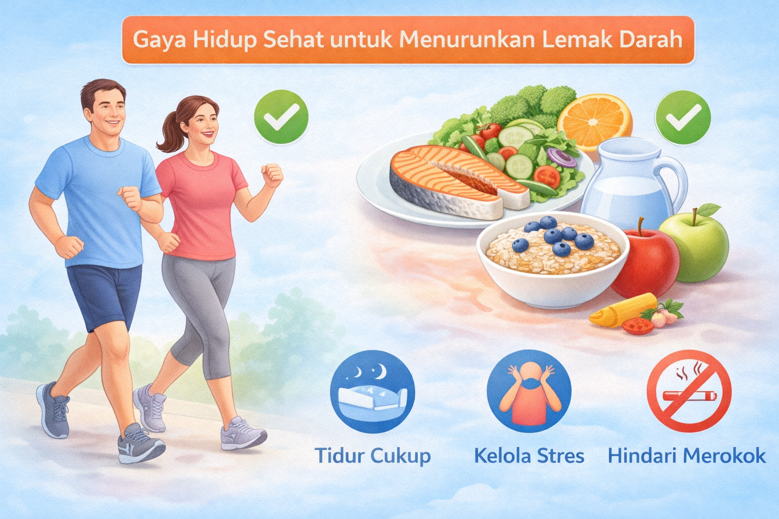 Gaya hidup sehat untuk lemak darah