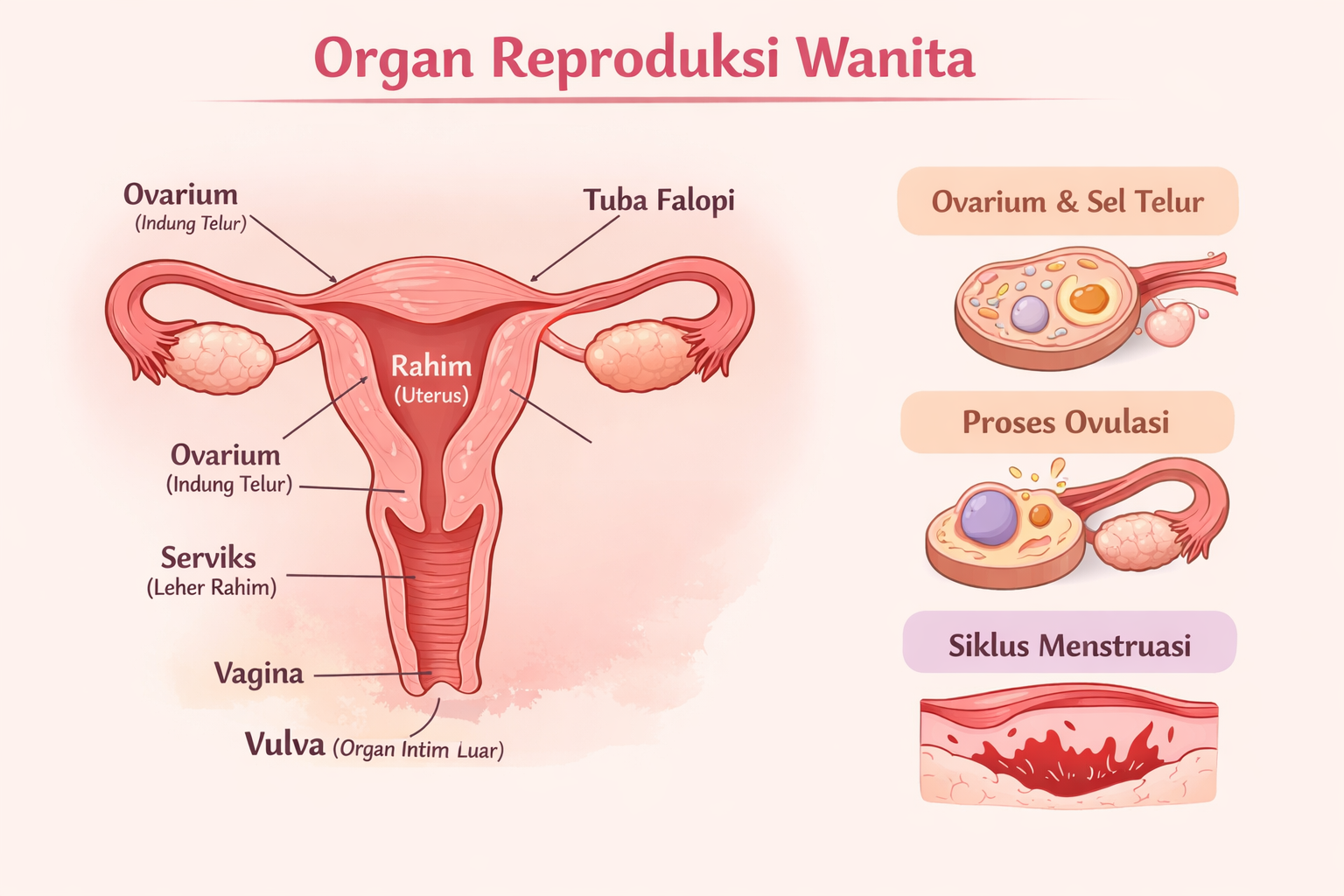 Ilustrasi Organ Reproduksi Wanita