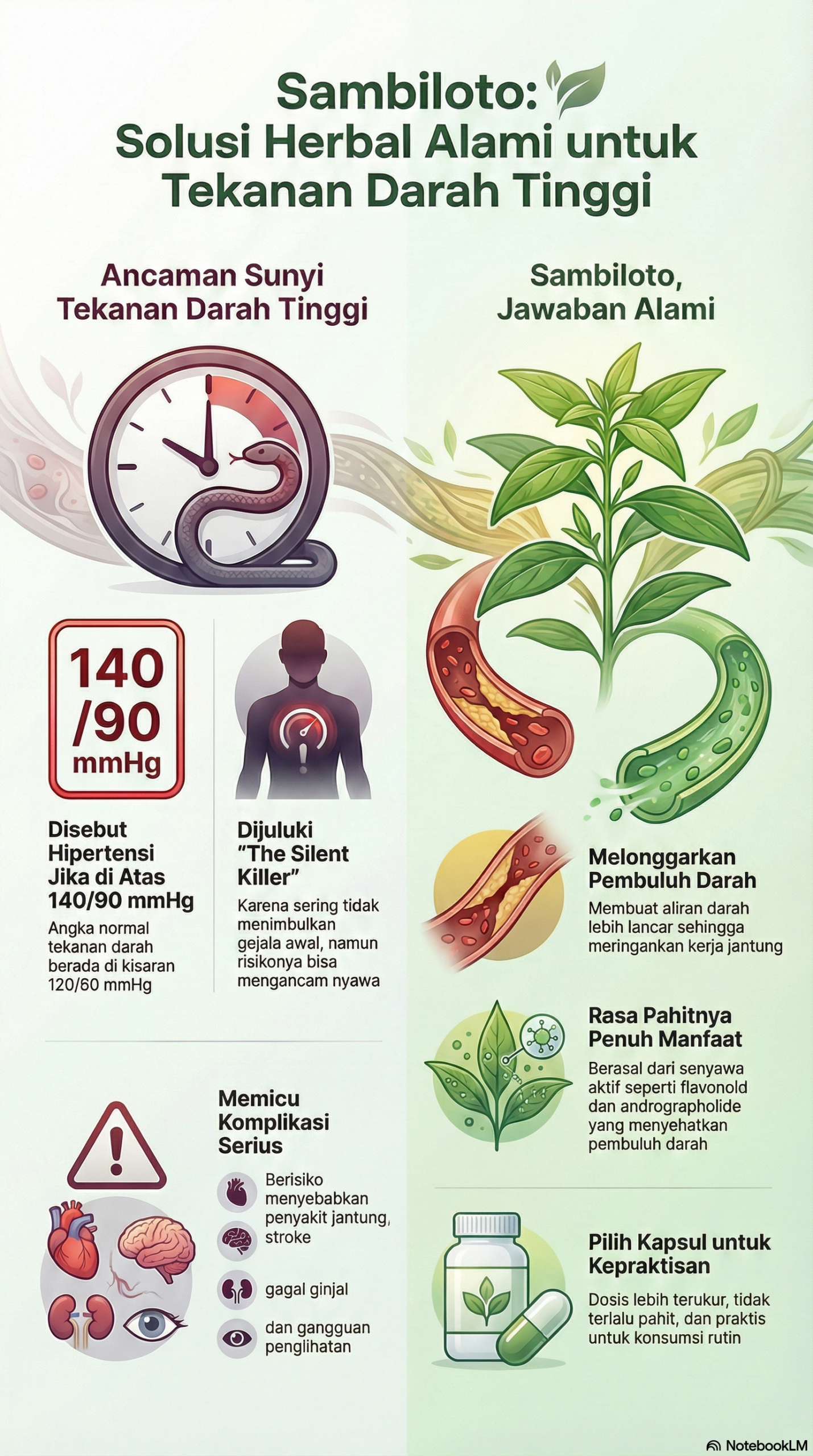 Infografis Sambiloto Solusi Herbal Alami untuk Tekanan Darah Tinggi