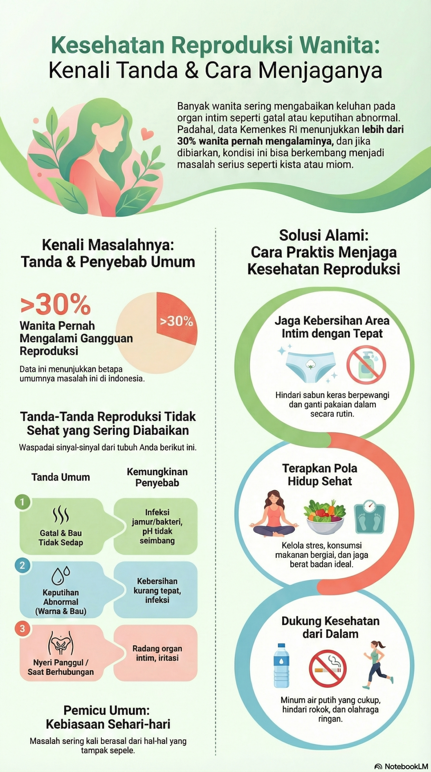 Infografis kesehatan reproduksi wanita