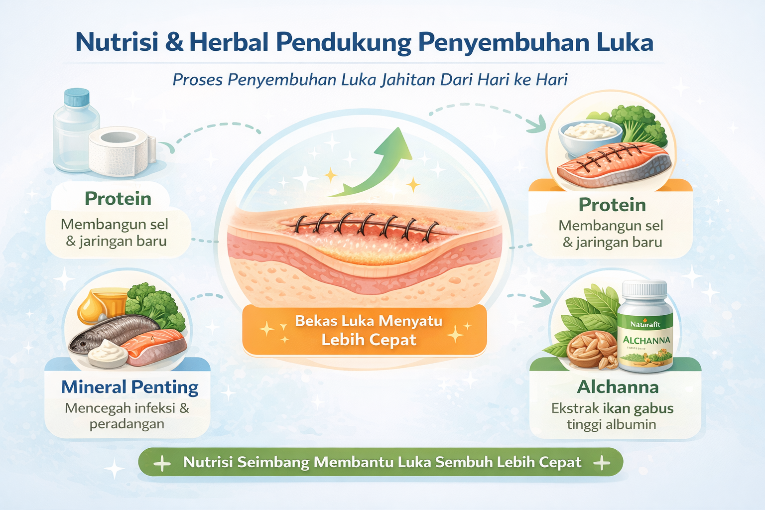 Nutrisi herbal untuk penyembuhan luka