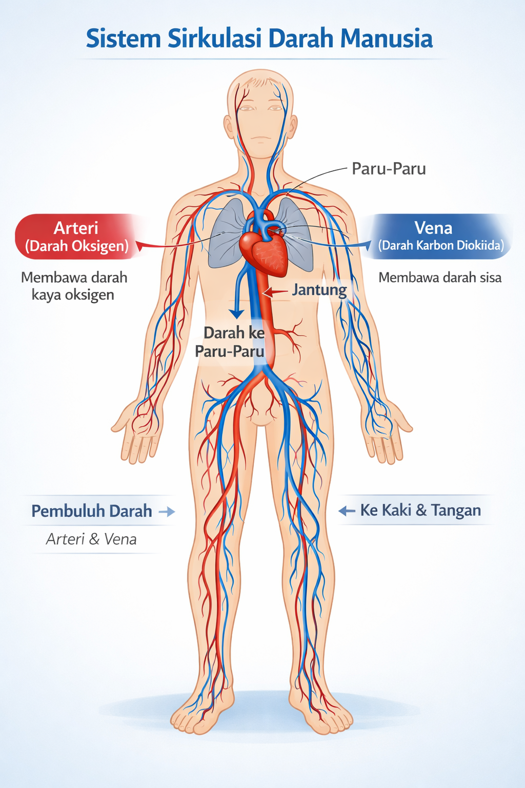 Sistem peredaran darah manusia lengkap