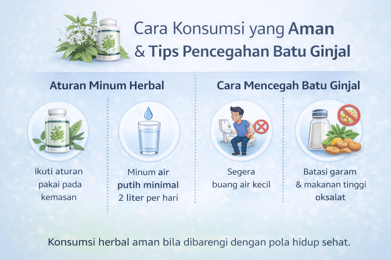 Tips konsumsi herbal dan pencegahan batu ginjal