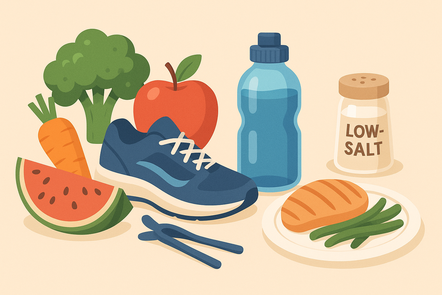 ilustrahi hidup sehat dengan makan sehat