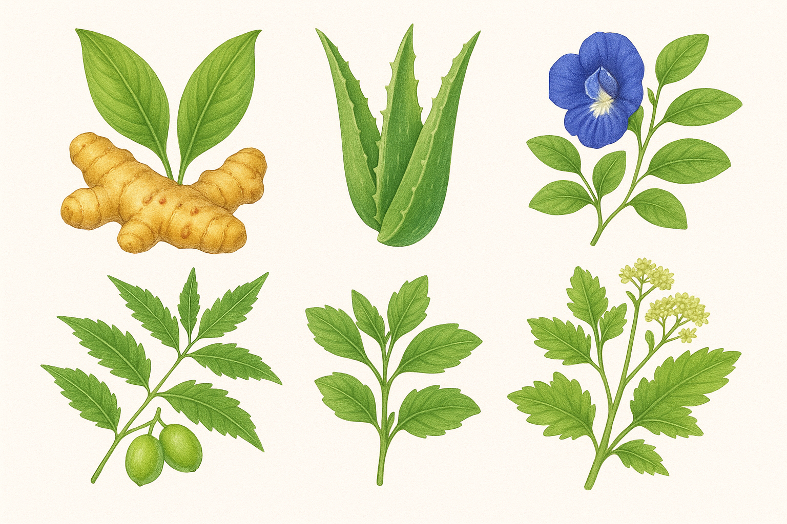 ilustrasi bahan alami untuk gatal-gatal