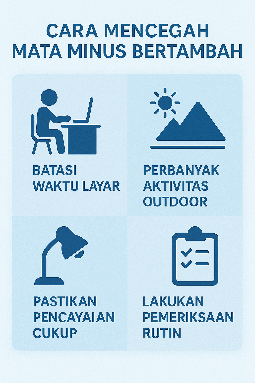 ilustrasi cara mencegah mata minus bertambah