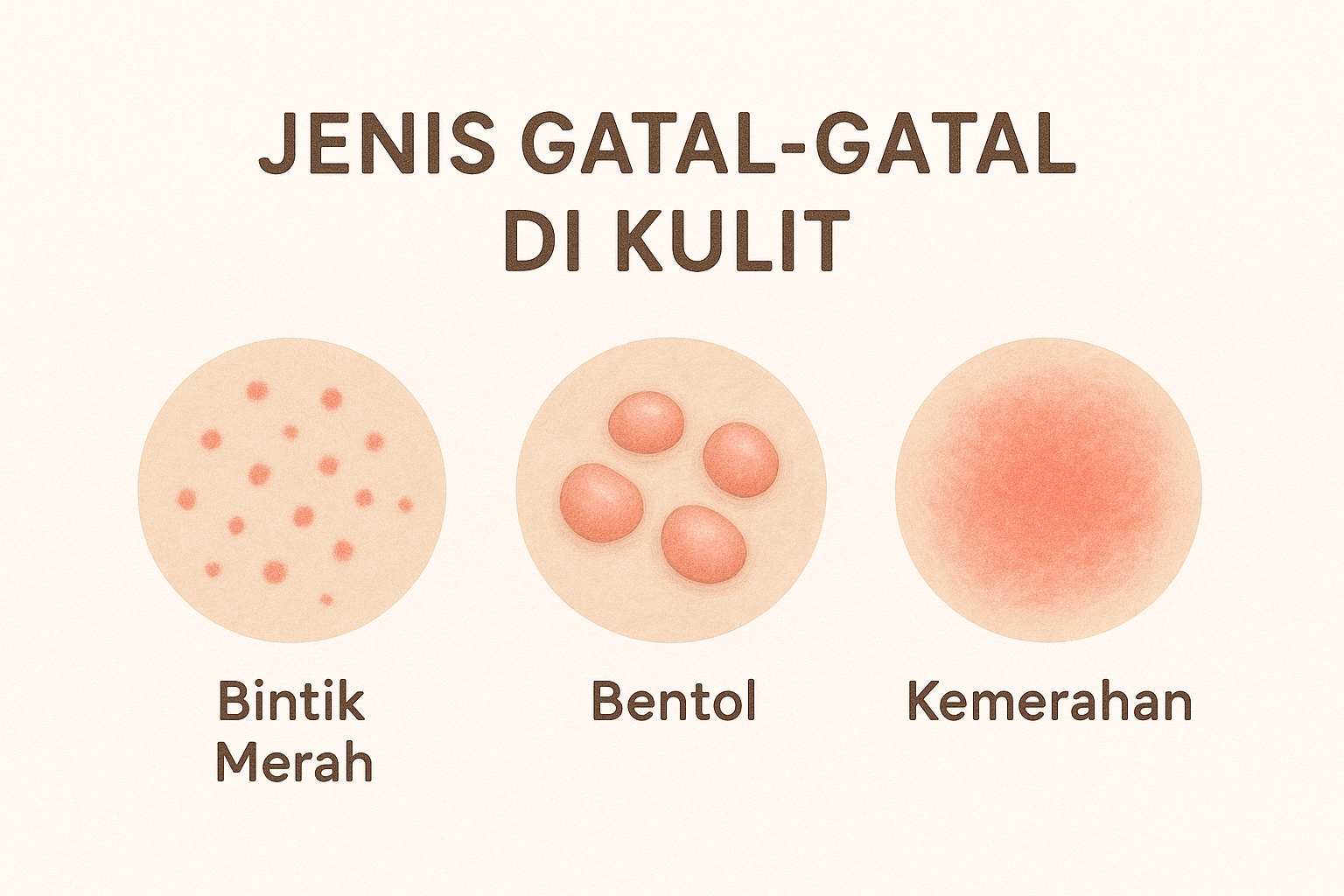 ilustrasi gambar jenis gatal-gatal di kulit