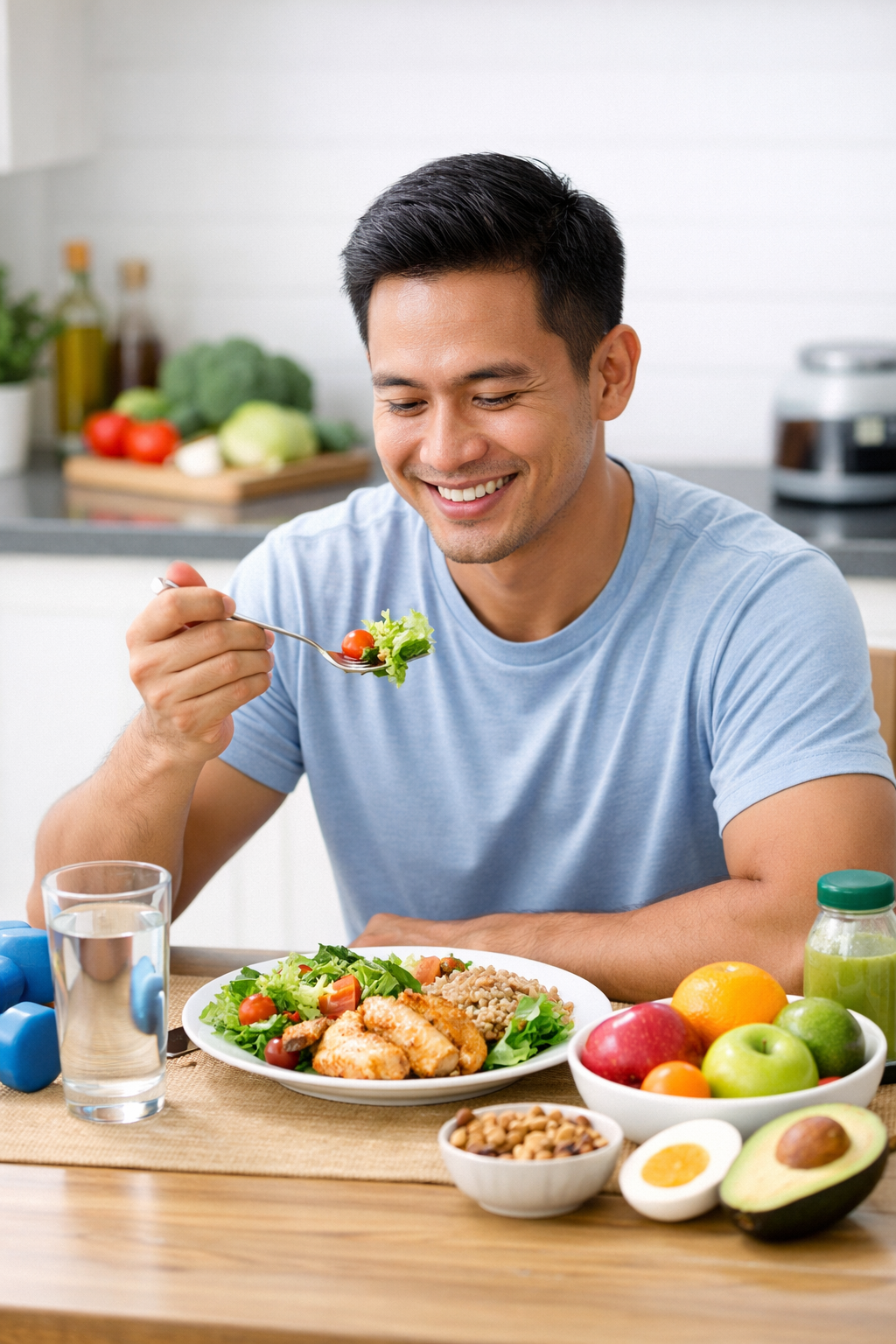 ilustrasi akanan sehat di dapur