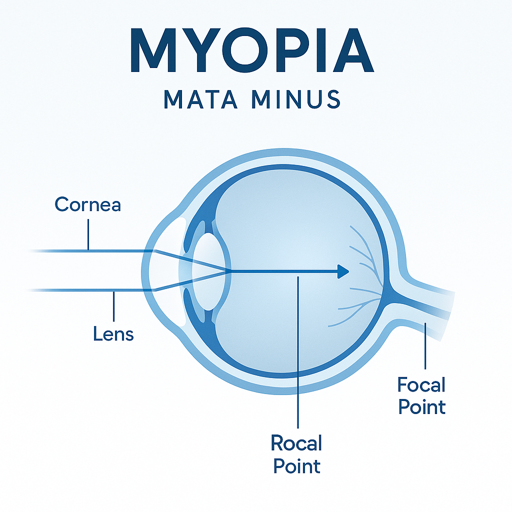 ilustrasi myopia mata minus