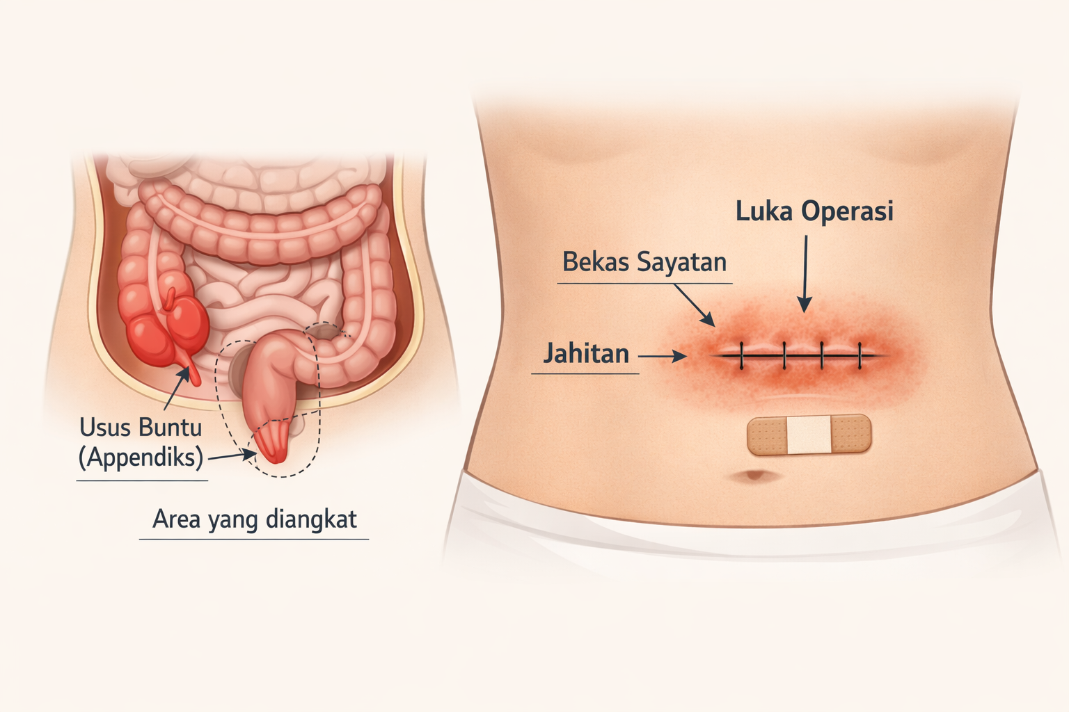ilustrasi operasi usus buntu