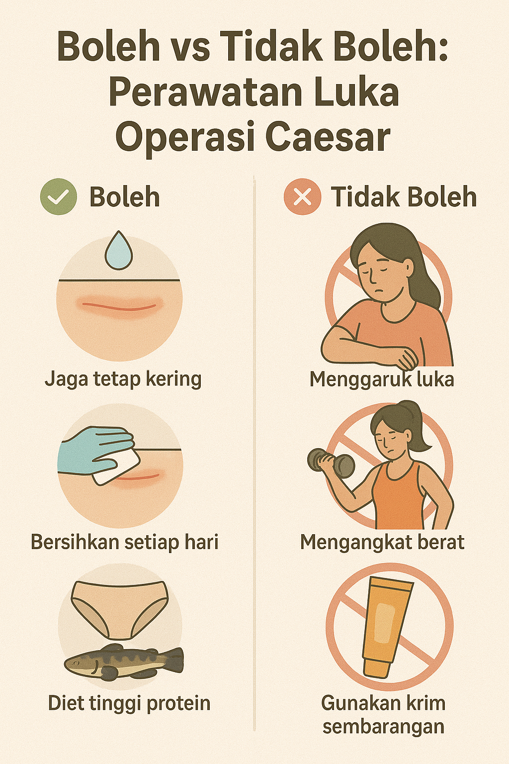 ilustrasi perawatan luka operasi caesar