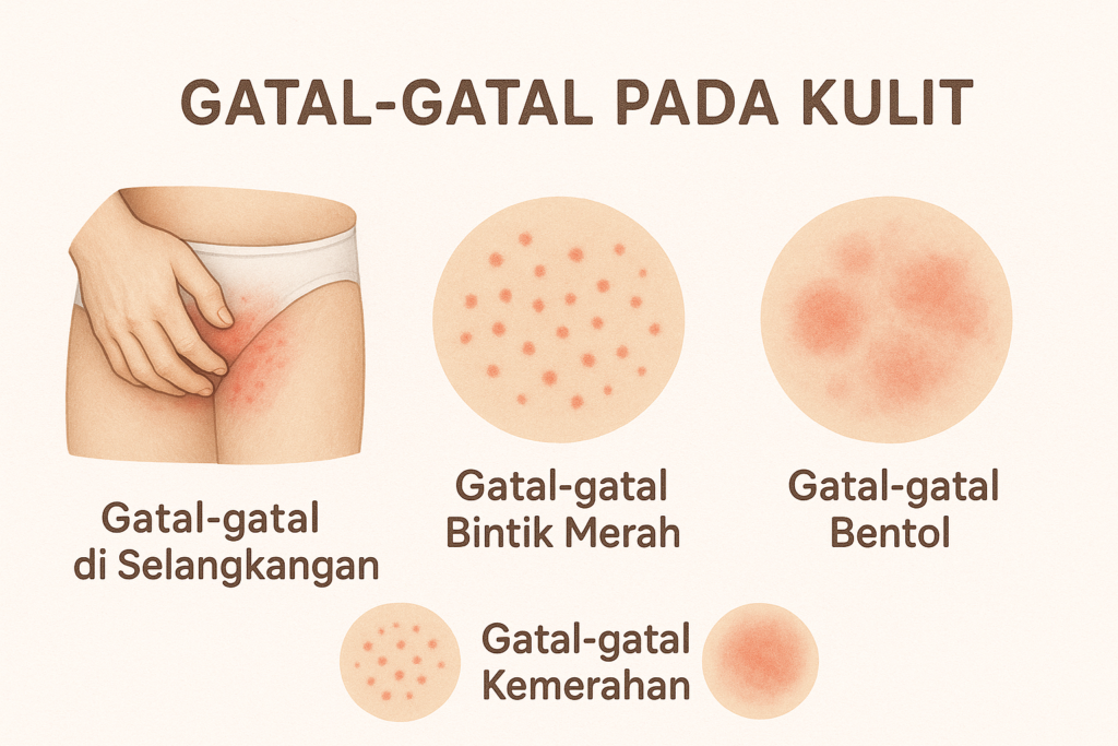 infografis gatal-gatal pada kulit