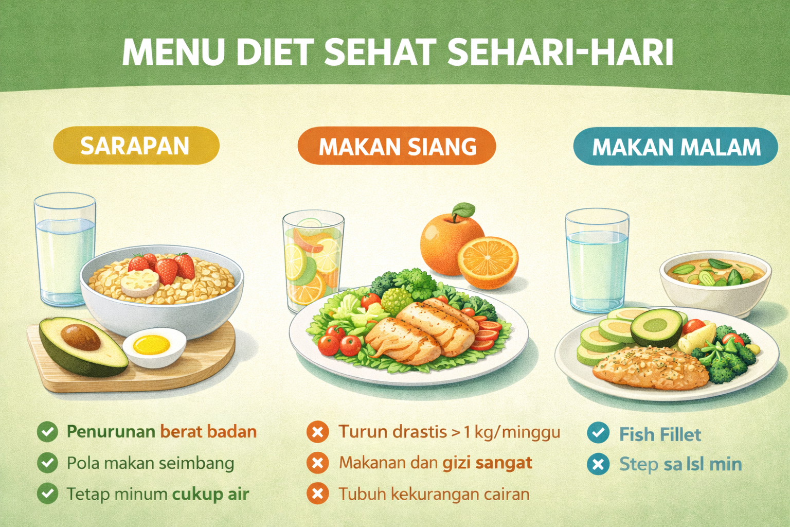 menu diet sehat harian