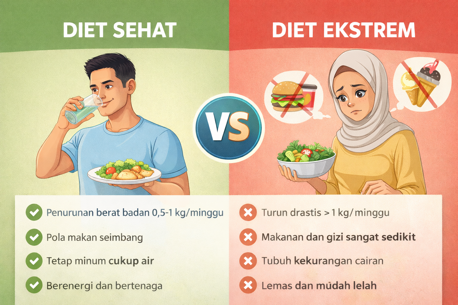 perbandingan diet shat dan diet extrim