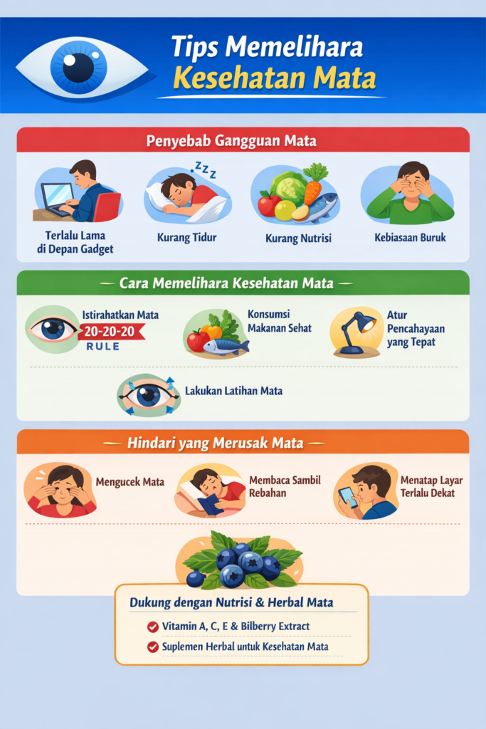 tips memelihara kesehatan mata lengkap