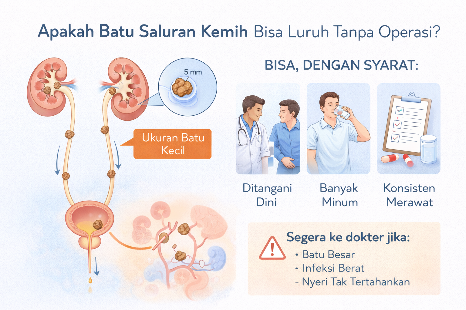 Batu saluran kemih dapat luruh