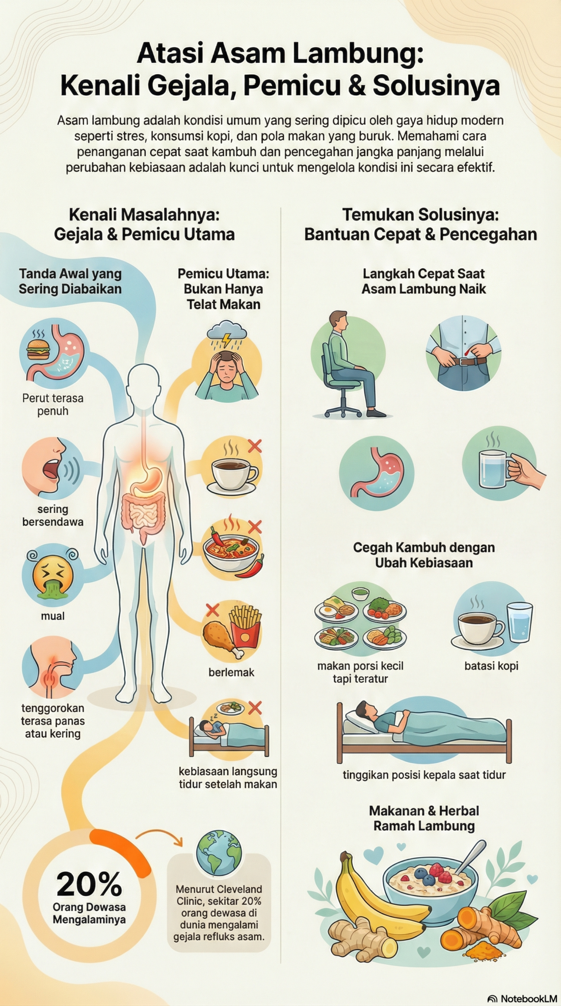 Cara Meredakan Asam Lambung Naik dengan Cepat & Alami