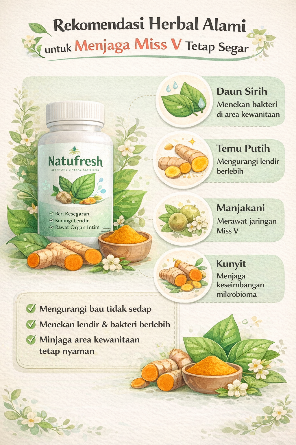 Rekomendasi herbal menjaga kesehatan Miss V