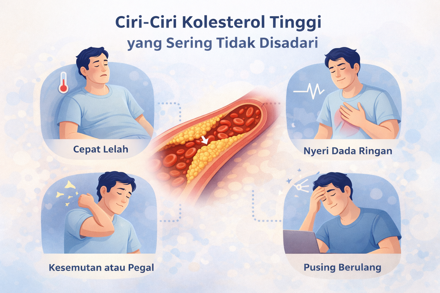 Ciri-ciri kolesterol tinggi yang tak disadari
