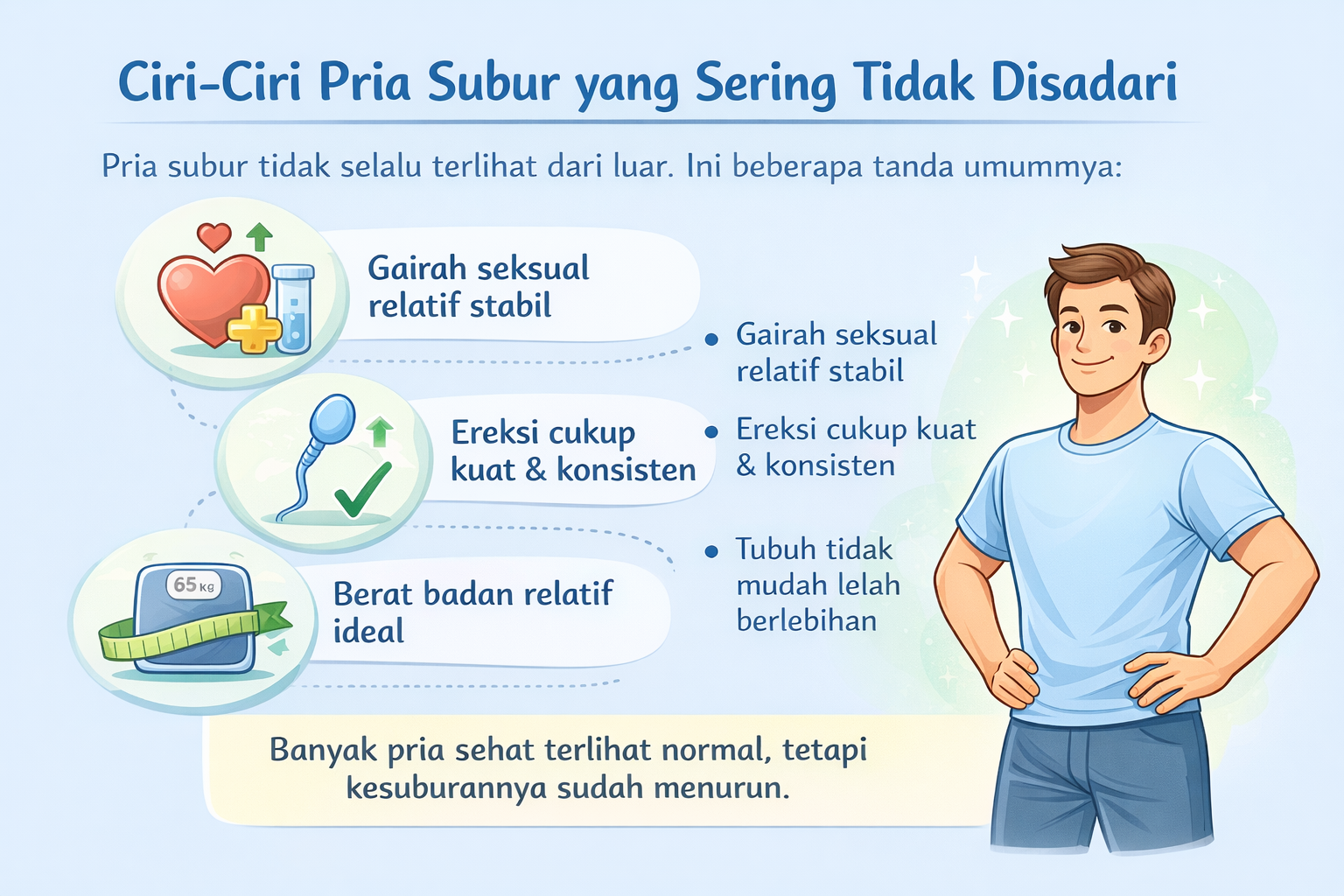 Ciri-ciri pria subur yang sering terabaikan