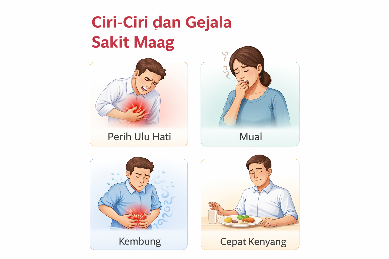 Gejala-gejala Sakit Maag Sesuai Ilustrasi