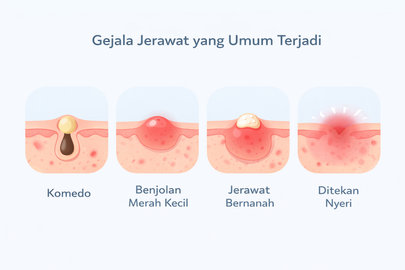 Gejala jerawat yang umum terjadi
