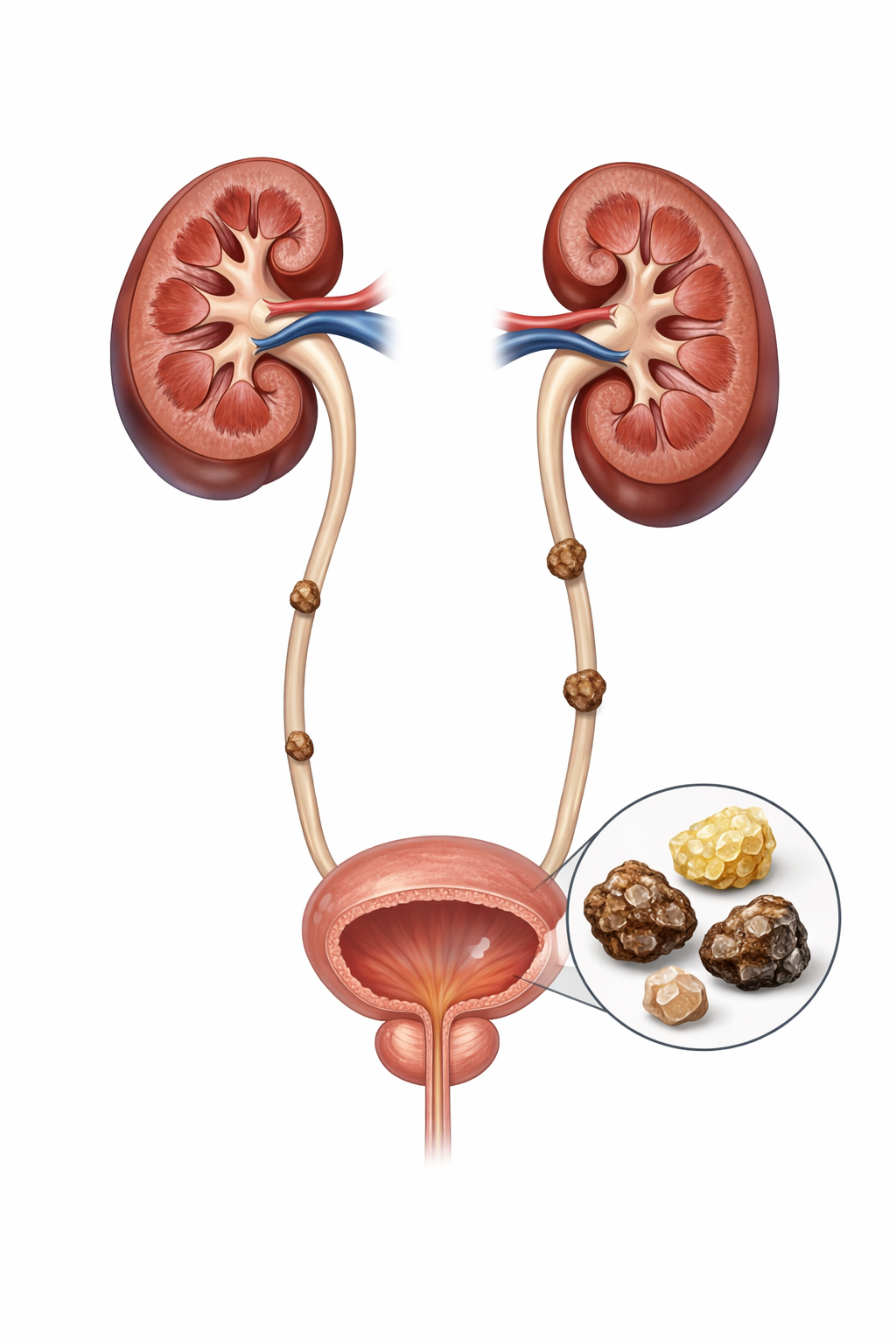 Ilustrasi saluran urin manusia lengkap