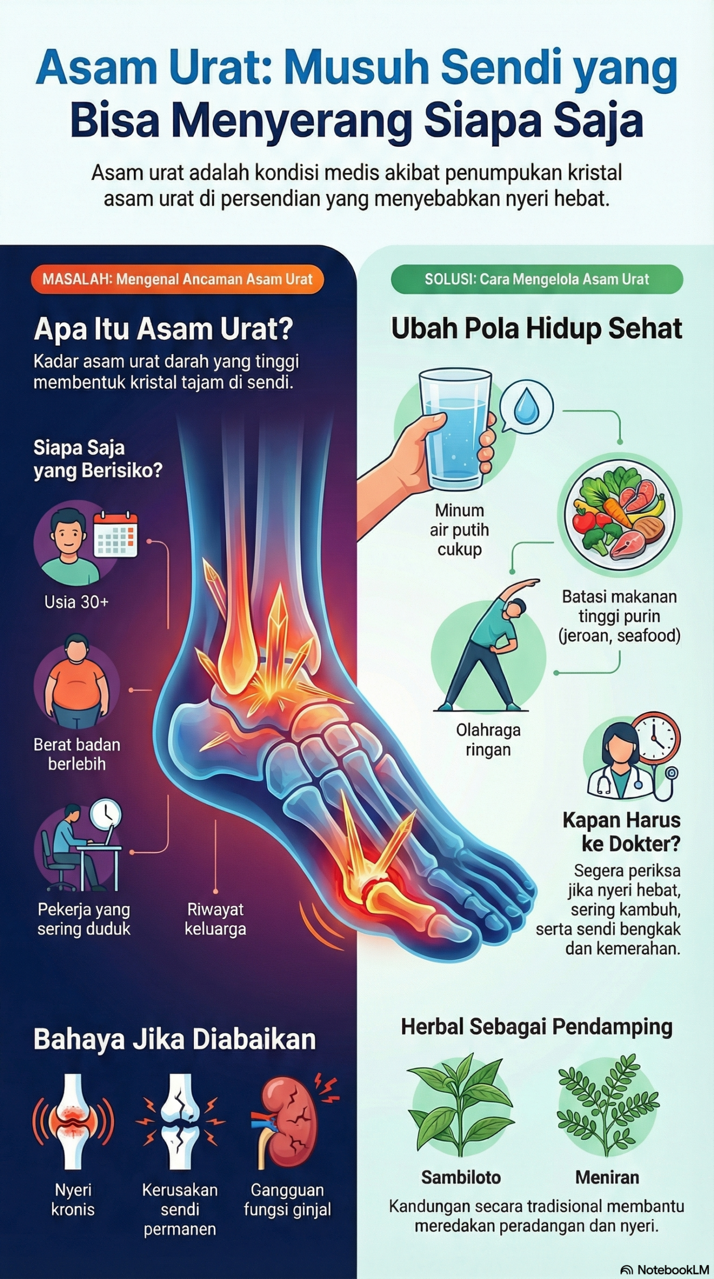 Infografis Asam Urat Musuh Sendi yang Bisa Menyerang Siapa Saja