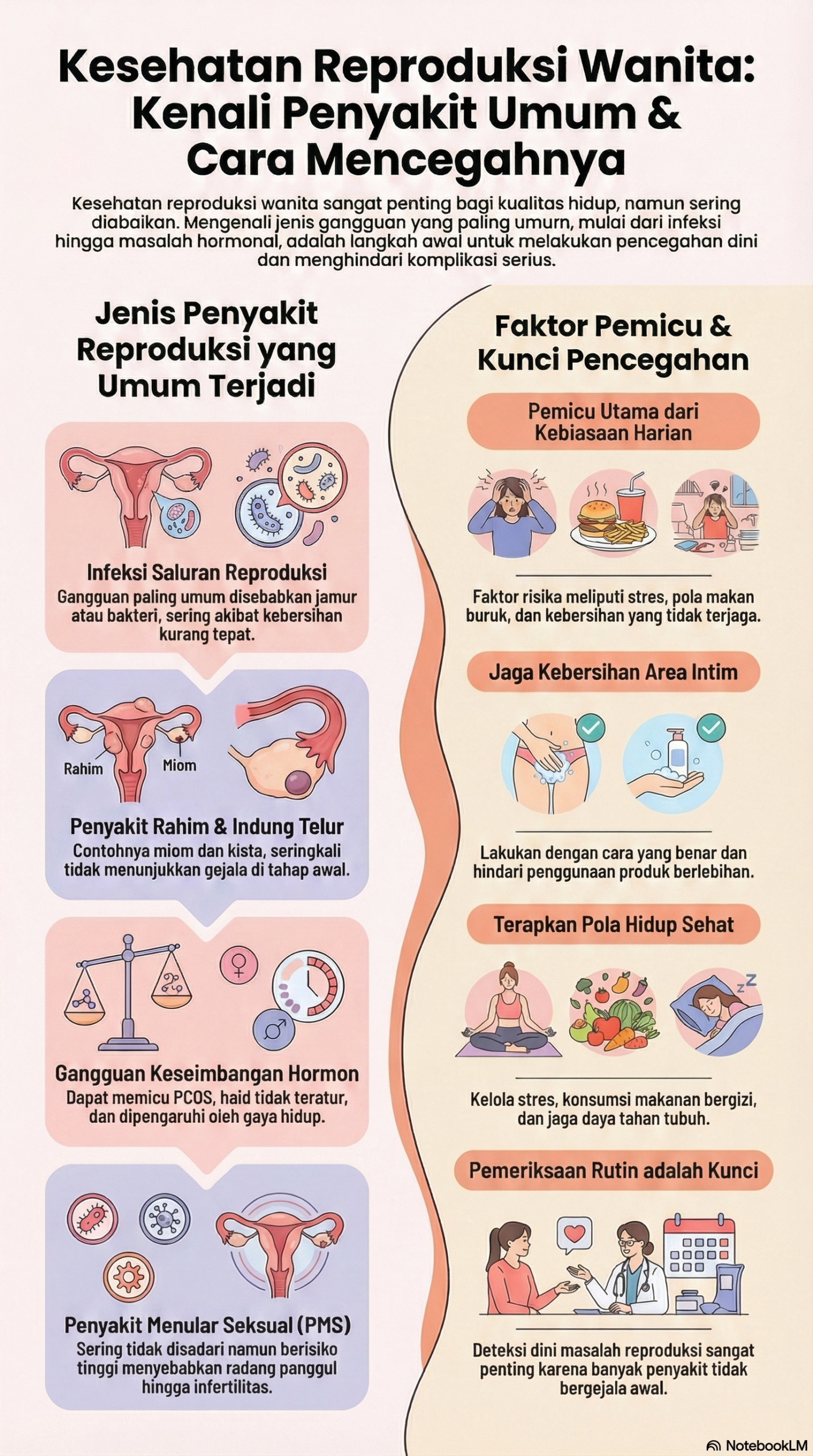 Infografis Kesehatan Reproduksi Wanita